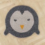 Handmade felt rug and decor items.