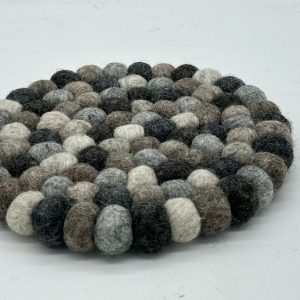 Handcrafted felt decor piece for kitchens and home spaces.