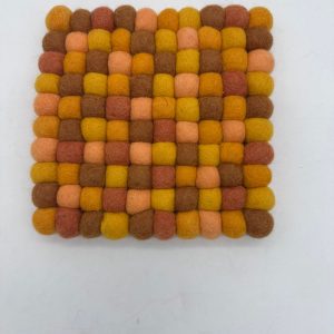 Handcrafted felt decor piece for kitchens and home spaces.