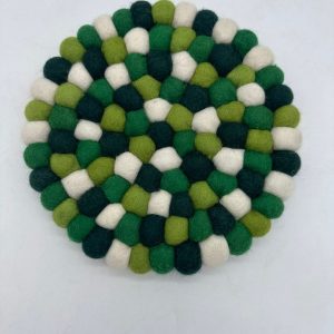Handcrafted felt decor piece for kitchens and home spaces.