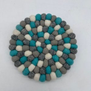 Handcrafted felt decor piece for kitchens and home spaces.