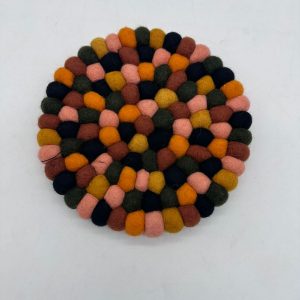 Handcrafted felt decor piece for kitchens and home spaces.