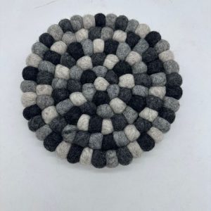 Handcrafted felt decor piece for kitchens and home spaces.