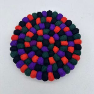 Handcrafted felt decor piece for kitchens and home spaces.