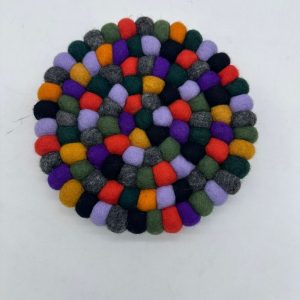 Handcrafted felt decor piece for kitchens and home spaces.