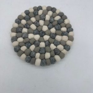 Handcrafted felt decor piece for kitchens and home spaces.