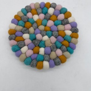 Handcrafted felt decor piece for kitchens and home spaces.