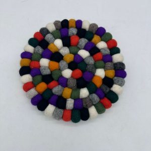 Handcrafted felt decor piece for kitchens and home spaces.