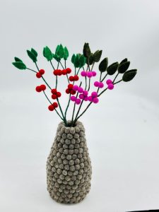 Handmade felt flower with layered petals
